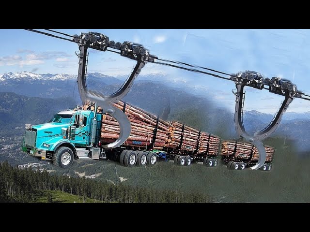 Dangerous Idiots Fastest Chainsaw Wood Sawmill Machines, Logging Wood Truck Driving Fails & Skills