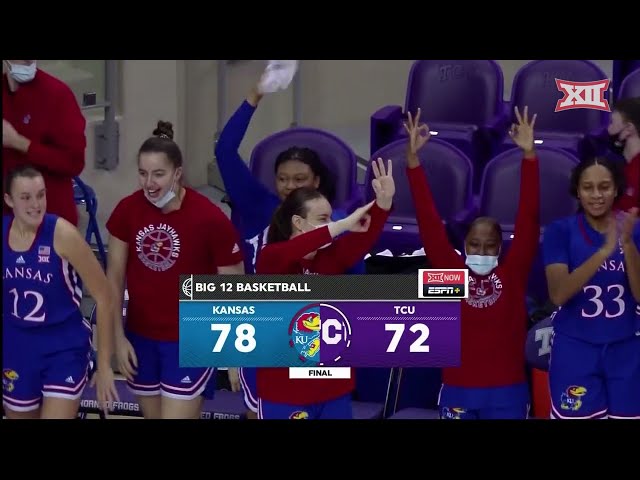 Kansas vs TCU Women's Basketball Highlights
