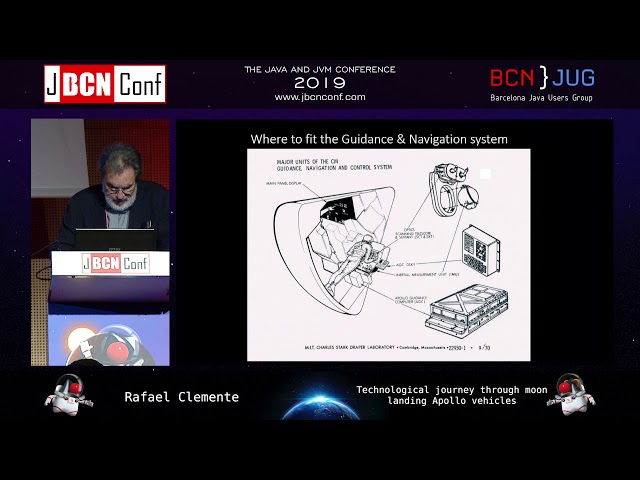 Technological journey through moon landing Apollo vehicles by Rafael Clemente at JBCNConf'19