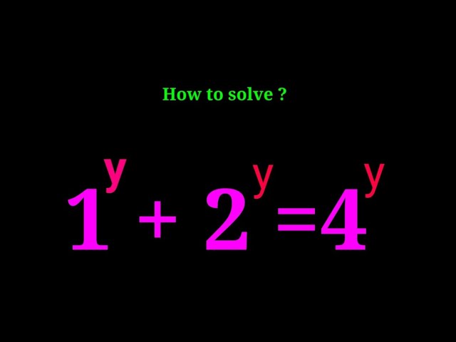 Nice Algebra Problem Solving ✍️ Find the Value of y in this Exponential Equation ✍️