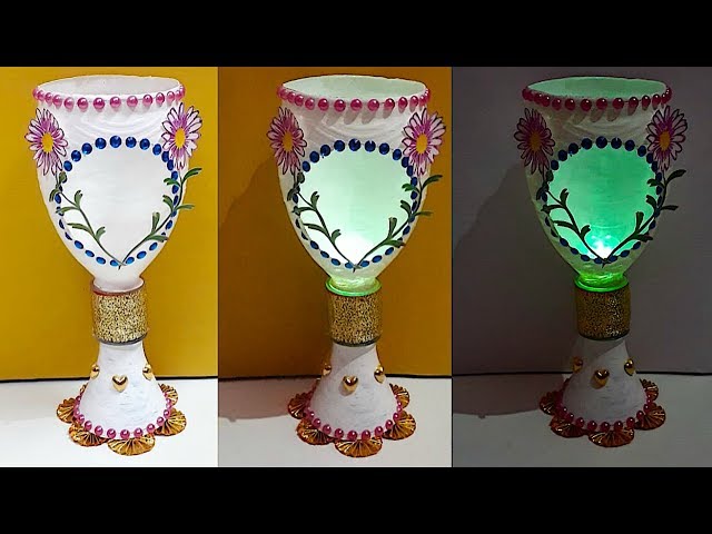 New Design flower vase/Tealight Holder made with plastic bottle | DIY home Decorations Idea