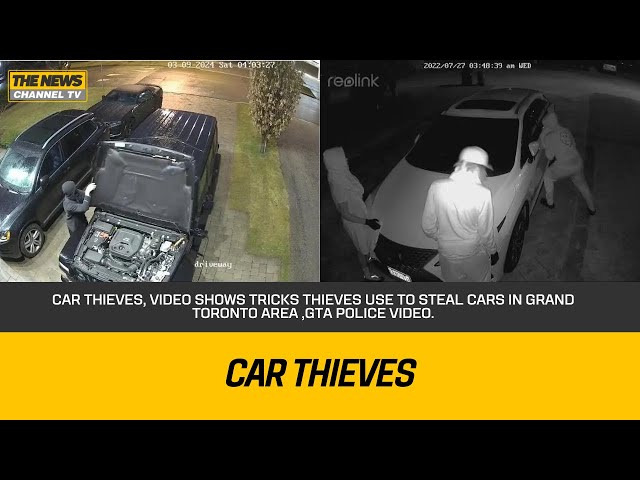 Car thieves, Video shows tricks thieves use to steal cars in Grand Toronto Area ,GTA police videos.