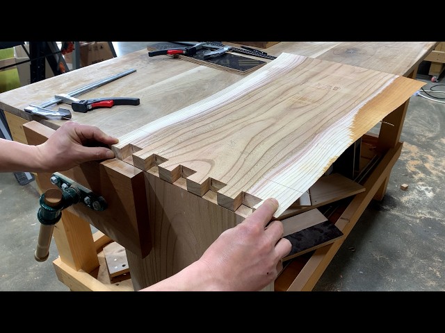 Zelkova Table Dovetail Joint  Woodworking