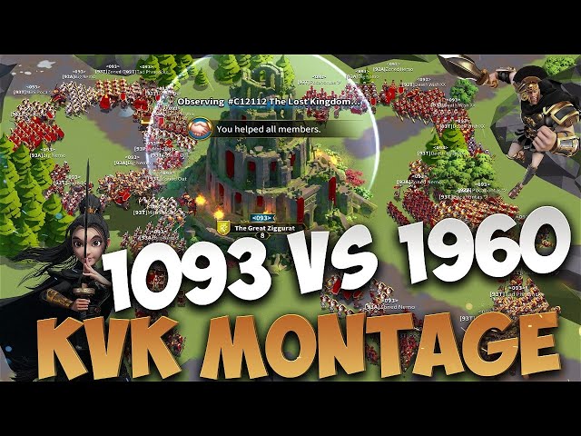 1093 VS 1960 EPIC KVK MONTAGE (60 GG) | Rise of Kingdoms