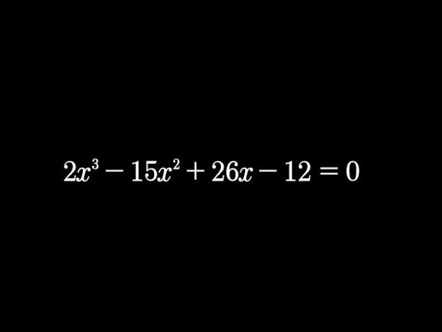 A nice cubic equation. Interesting problem.
