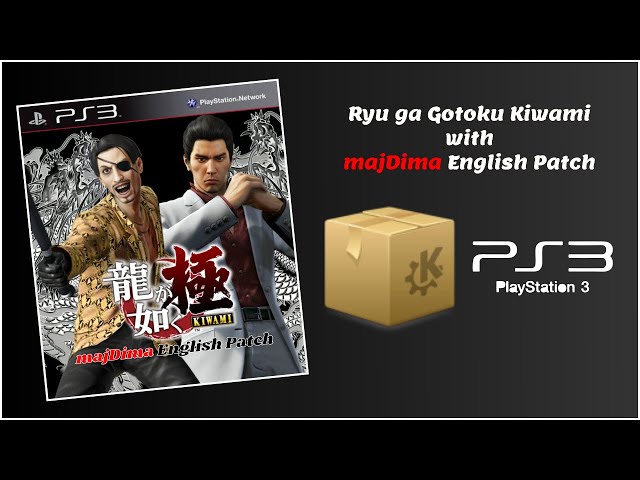Ryu ga Gotoku Kiwami with majDima English Patch PKG PS3