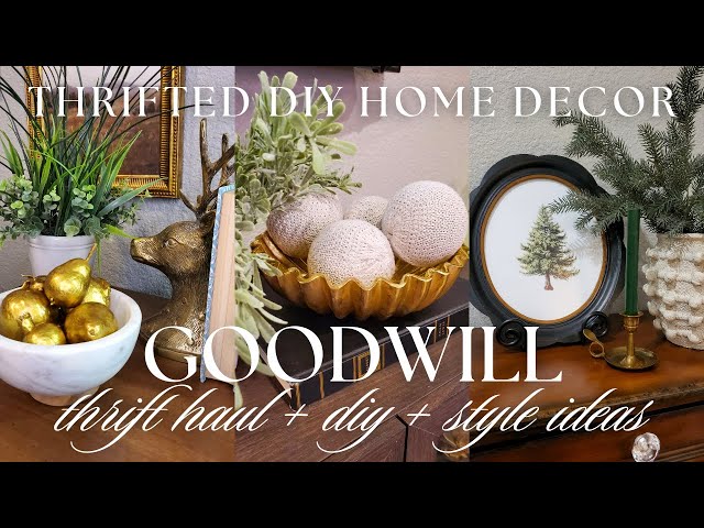 GOODWILL THRIFTED DIYS FOR HIGH-END HOME DÉCOR | DIY + Decorating Ideas & Inspiration | Thrift Flips