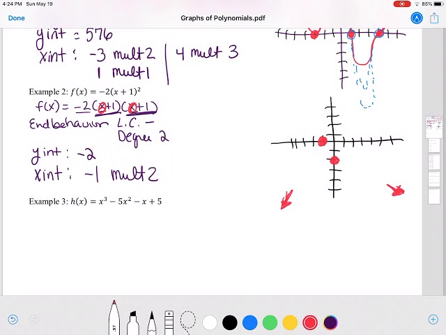 Graphing Polynomials Example 2
