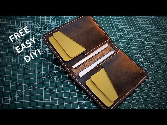 How To Make A Leather Card Wallet #leathercraft