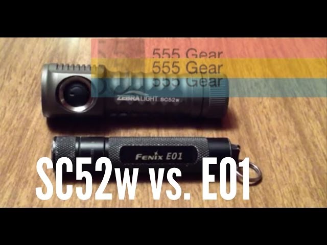 Comparison: Zebralight SC52 vs. Fenix E01 EDC LED Flashlight