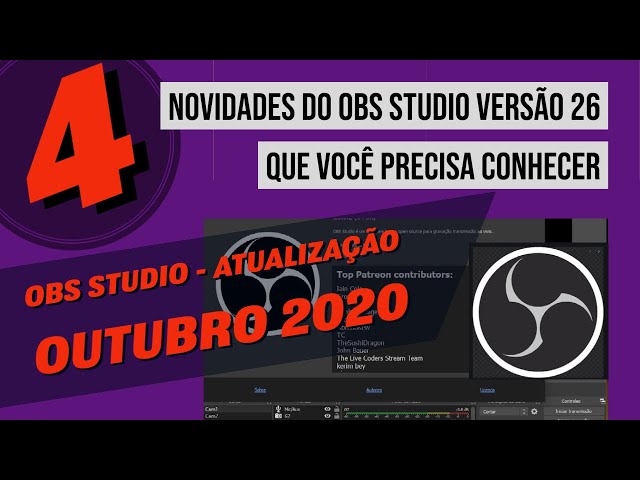 Tutorial OBS Studio - Atualização Outubro 2020
