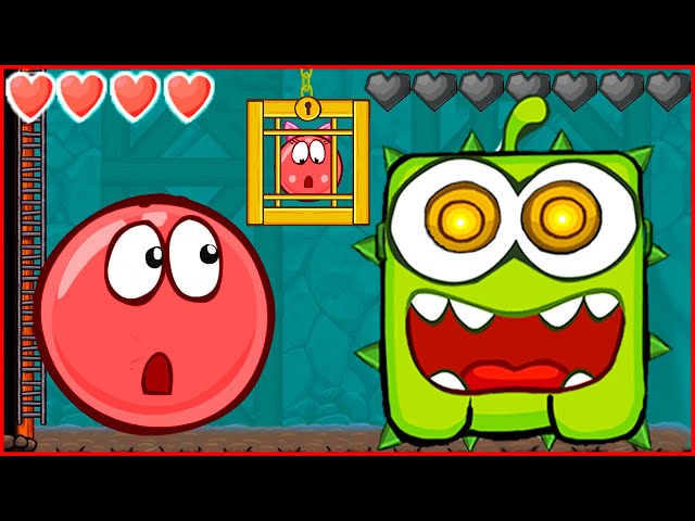 Red Ball 4 VS All Bosses with mod for Om Nom Stories.All Levels.Красный шарик с модом на ам ням