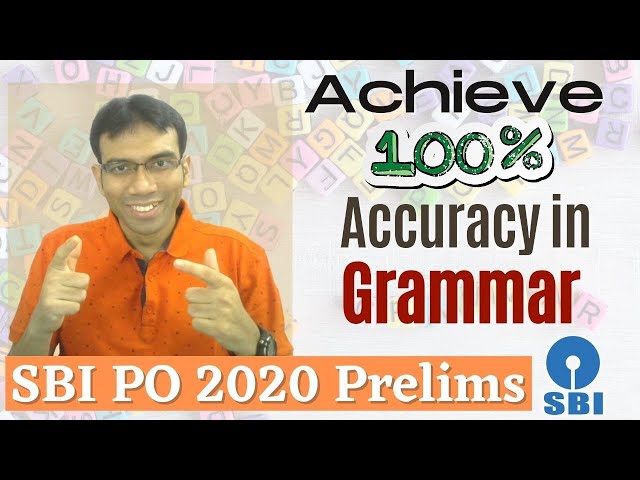 Achieve 100% Accuracy in Grammar | SBI PO 2020