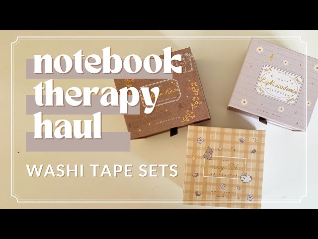 NOTEBOOK THERAPY HAUL | Light Academia, Vintage Rose and Bunny Blush Washi Tape Sets