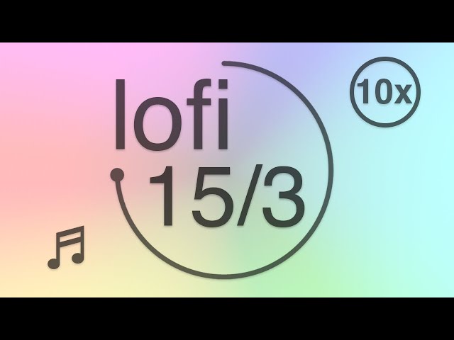 15/3 - Pomodoro - 15 minute timer with 3 minute breaks - Lofi - Muted Pastel