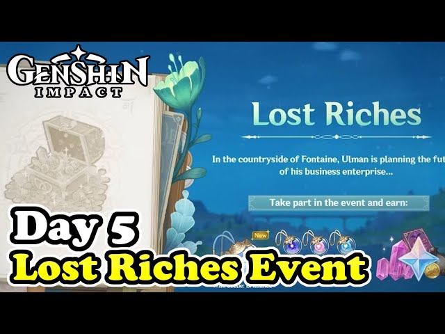 Lost Riches Event Day 5 | Treasure Area 5 | Genshin Impact