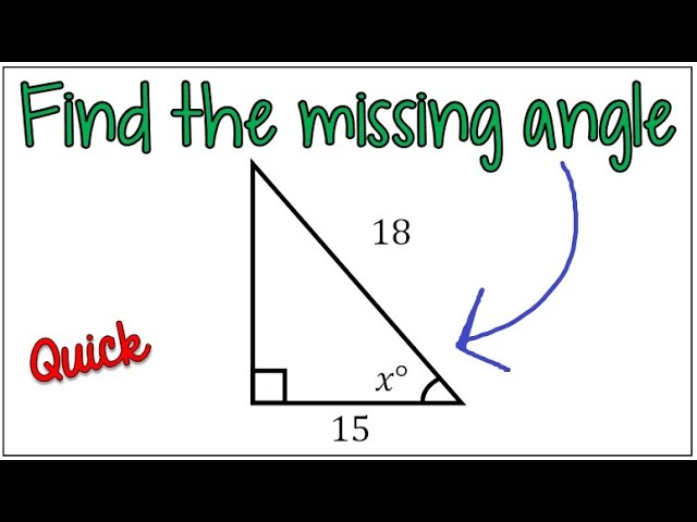 *QUICK*Find the ANGLES of a right triangle using Sine Cosine & Tangent