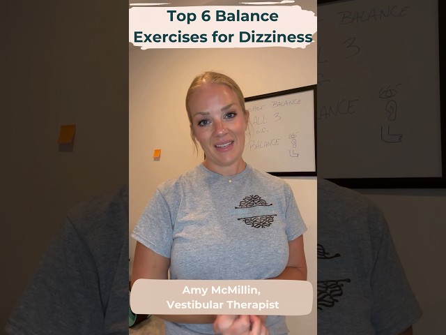 Vestibular & Vertigo Symptoms? Top 6 Balance Exercises #vestibular #dizzy #vertigo #balance #shorts