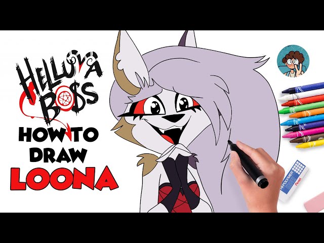 How to Draw Loona Easy and Fast from Helluva Boss