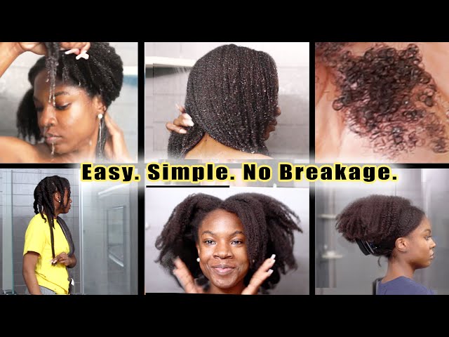 EASIEST Routine| How to Wash 4C Natural Hair Without Breakage or Tangling