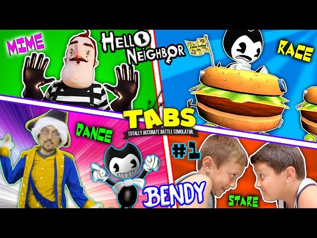 TABS COMPETITION! Mart Stole Bendys Cat! (FGTEEV Hello Neighbor BT Story Pt 1: BL- INK MACHINE)