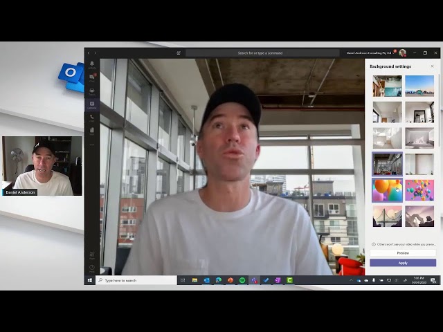 Live Now - Microsoft Teams background effects in action....