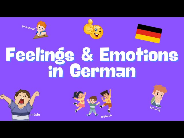 16 Feelings & Emotions in German 🇩🇪 | Gefühle & Emotionen | German vocab for children | KidsGerman