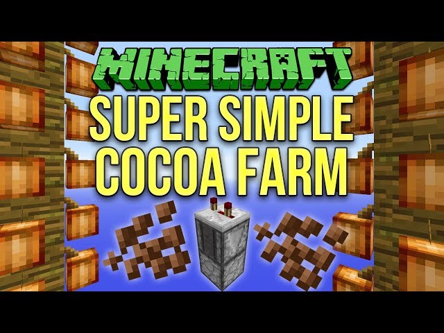 Minecraft 1.12 Super Simple Cocoa Bean Farm Tutorial
