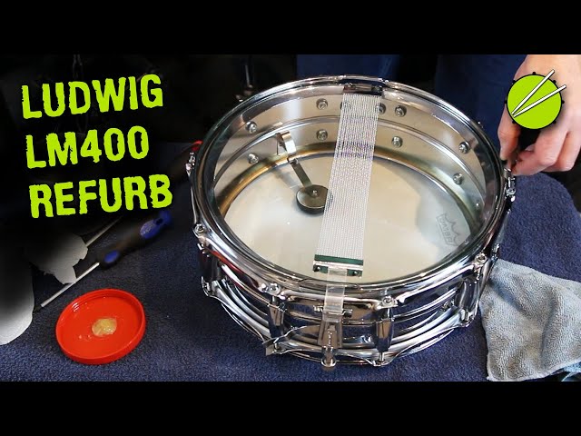 Ludwig LM400 snare drum refurbishment (1994 model)