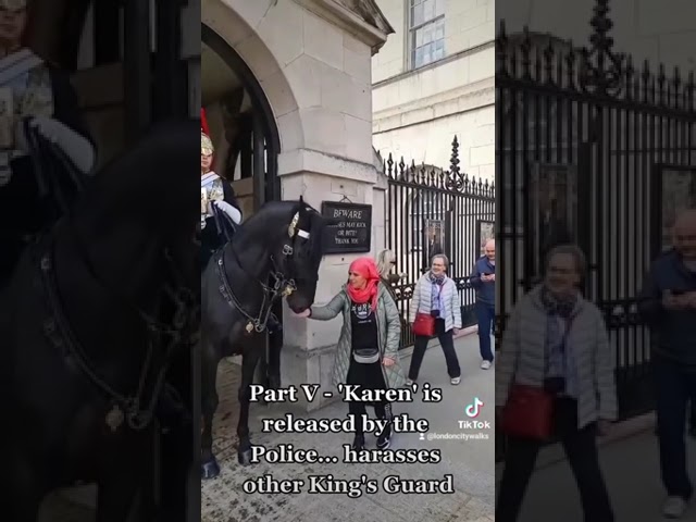 Part V - 'Karen' is released by the Police... harasses other King's Guard. 08.04.2023.