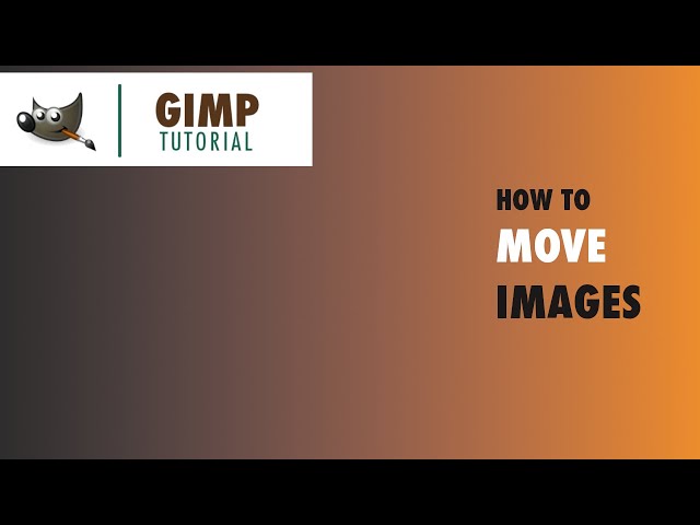 How Move Image in Gimp | Beginners Tutorial 2024