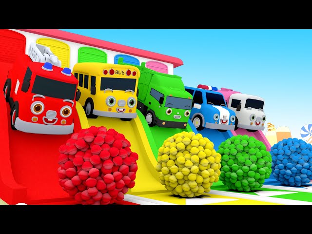 The Wheels on the Bus Best Dance Party | Fun Cars cartoon, Learn Vehicle Names | Nursery Rhymes