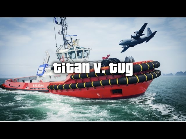 GTA V Titan vs 24 Tug Boats