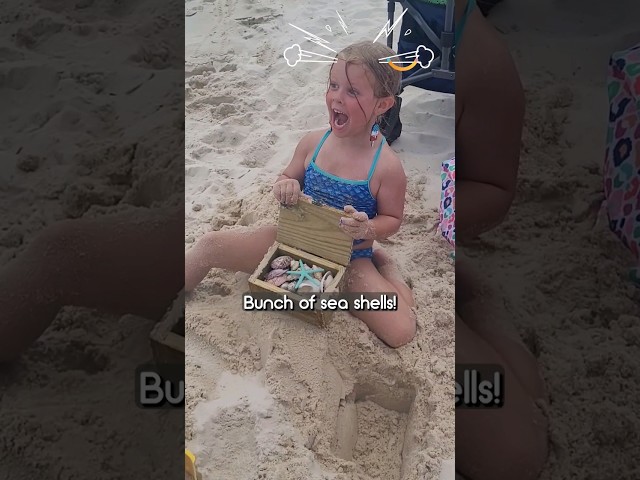 She hoped to find treasure on her first beach trip... 😲 #shorts