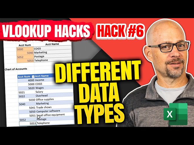 VLOOKUP Hack #6: Different Data Types