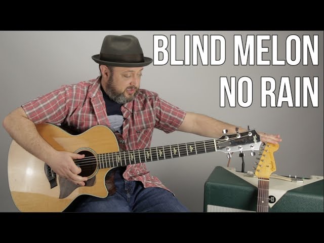 Blind Melon No Rain Acoustic Guitar Lesson + Tutorial
