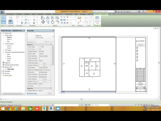 PLACING FLOOR PLAN ON SHEET IN REVIT ARCHITECTURE