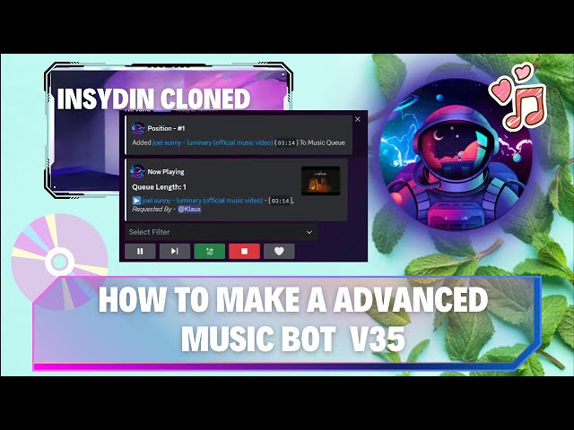 How to Make a Discord Music Bot v35 | Insydin Cloned | Kronix