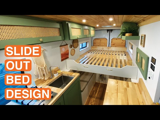 OUR BED EXPLAINED | how we made a slide out bed in our van