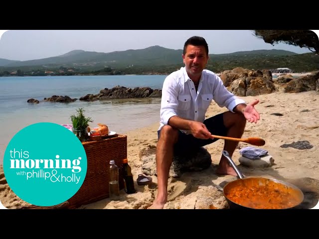 Gino D'Acampo Cooks Sausage on a Beach | This Morning