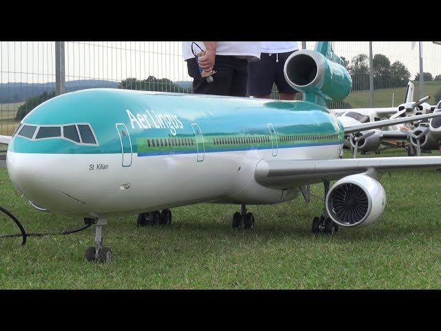 AER LINGUS MD-11 HUGE RC TURBINE AIRLINER with Problems
