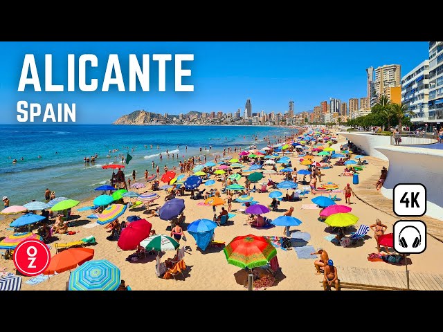 ALICANTE - Spain 🇪🇸 4K Walking Tour | Beach, Explanada de España, Ayuntamiento