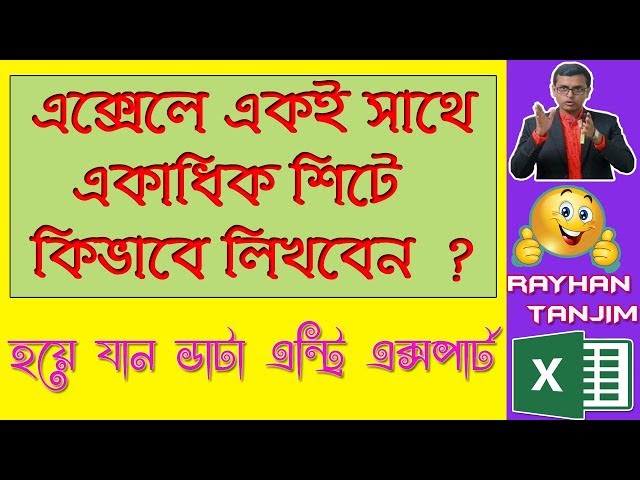 Working with Multiple Worksheets in Excel || MS Excel Tutorial Bangla