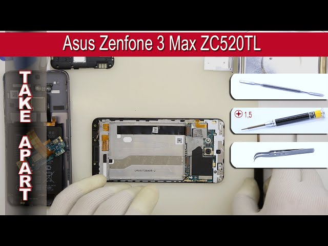 How to disassemble 📱 Asus Zenfone 3 Max ZC520TL Take apart Tutorial
