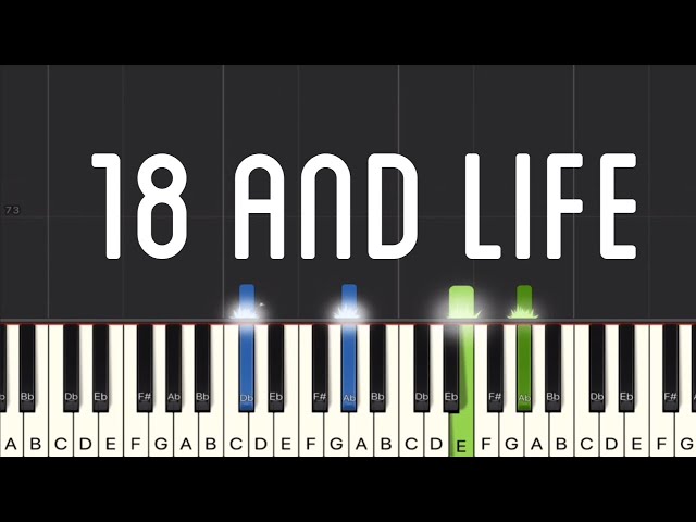 Skid Row - 18 And Life Piano Tutorial