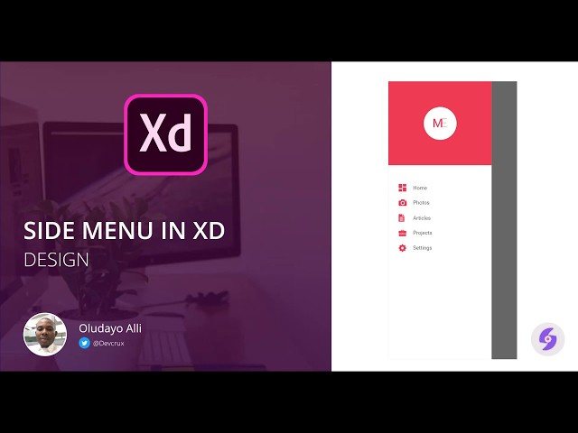 Design a mobile Side Menu Flyout in Adobe XD