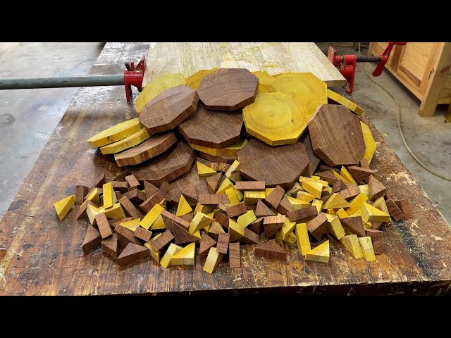 Inspiring Natural Woodworking // Beautiful Tea Table Set From A Carpenter's Burnt Log