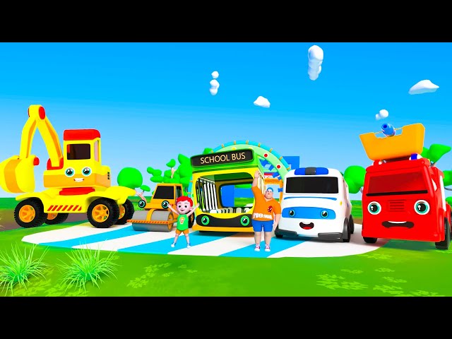 Wheels On The Bus Go Round, Baby Shark Doo + More Nursery Rhymes & Kids Songs - Funs Cars Cartoon