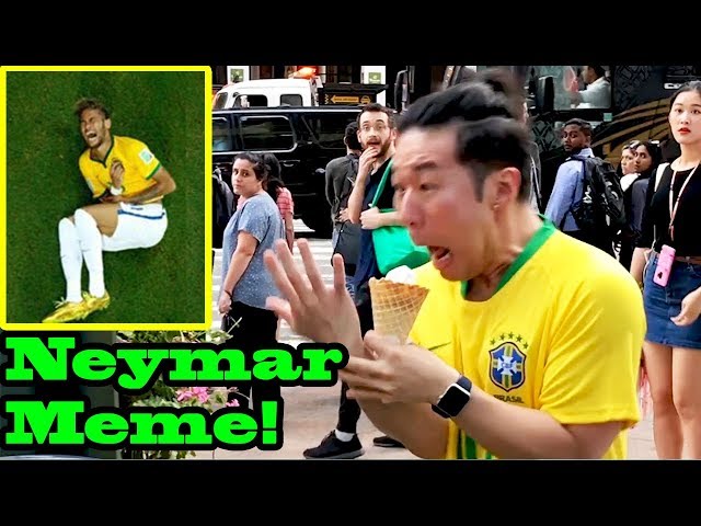 NEYMAR Meme Challenge in PUBLIC!!! (Neymar rolling)