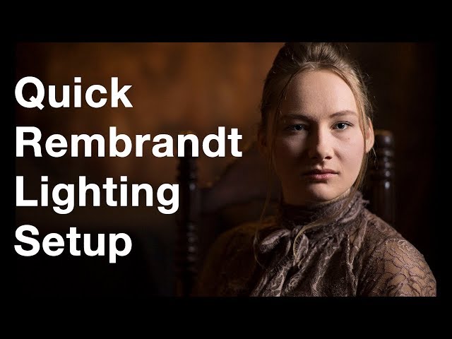 Photography Tips-Quick Rembrandt Lighting Setup